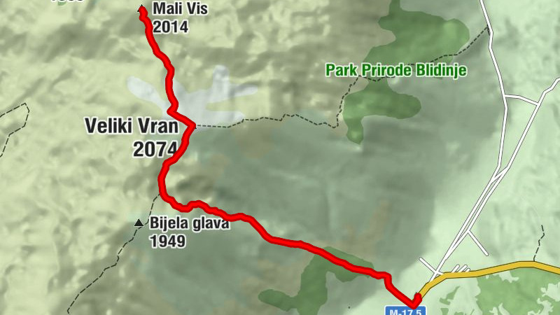 Hajdučke Vrleti - Veliki Vran - Mali Vis