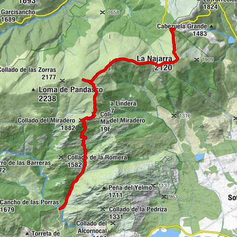 Puerto de la Morcuera - La Najarra - Asomate de Hoyos - Mesón del Montañero
