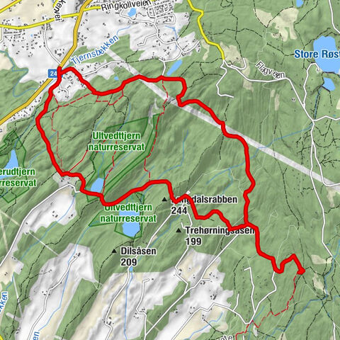 Ringerike - Nordal - Langdalsrabben - Tiurtoppen