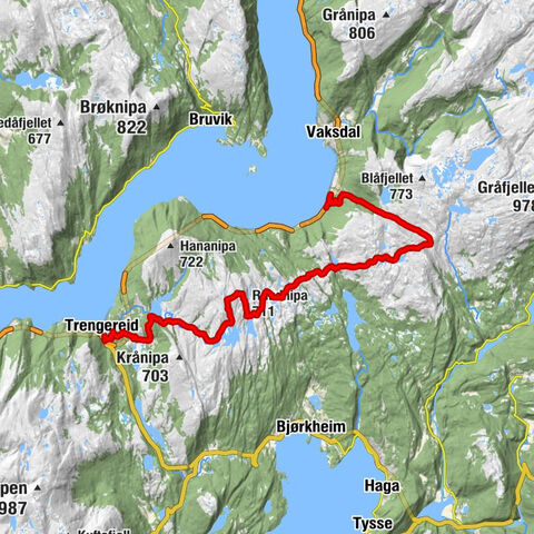 Trengereid - Raudnipa - Samnanger