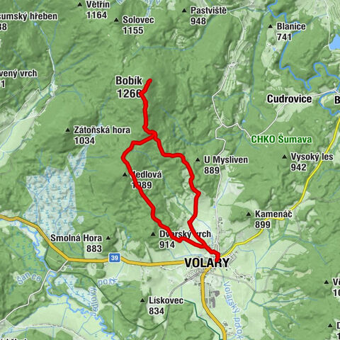 Von Volary (Wallern) zum Bobík (Schreiner) 1266 m