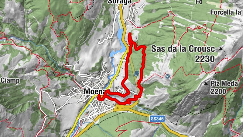 From Moena to Soraga: nature just a step from home