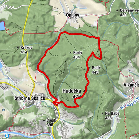 sv. Jakub - Rulík - Hudečka - Spálený kopec