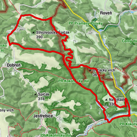 V Ráji - Ráj - Olešno - Ovčácký vrch