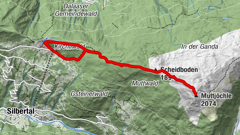 Knappastoba - Muttjöchle - Kristbergbahn