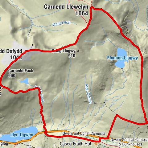 Capel Curig - Pen Yr Ole Wen - Carnedd Dafydd - Carnedd Llewelyn