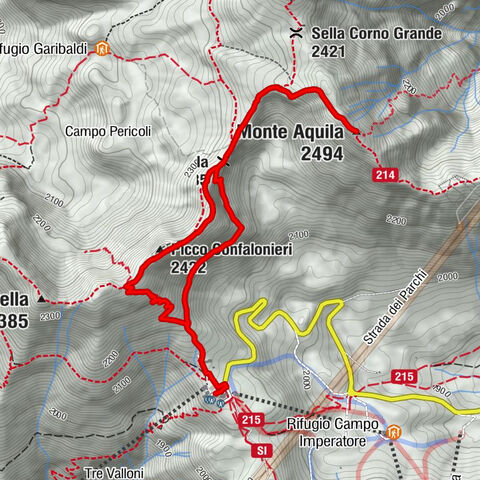Chiesetta della Madonna della Neve - Rifugio Duca degli Abruzzi - Picco Confalonieri - Monte Aquila
