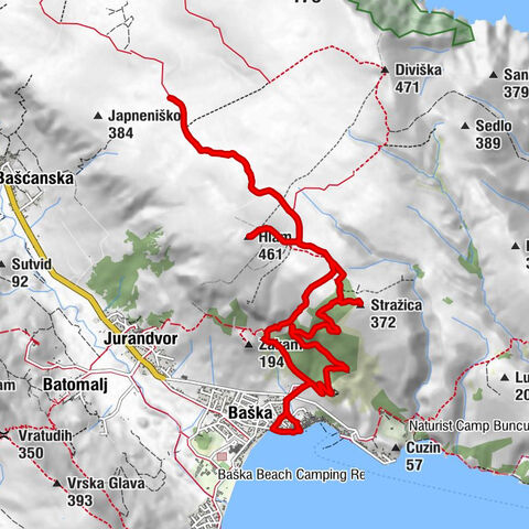 Baška - Hlam - Stražica - crkva Presvetog Trojstva