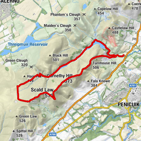 Midlothian - Carnethy Hill - Scald Law - West Kip