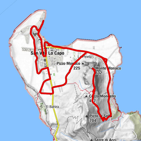 San Vito Lo Capo - Zarbo di Mare - Monte Monaco - Santuario di San Vito