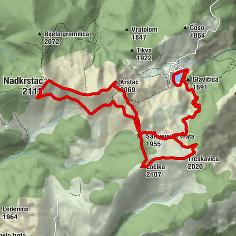 Općina Gornji Vakuf-Uskoplje - Nadkrstac - Ločika - Općina Fojnica