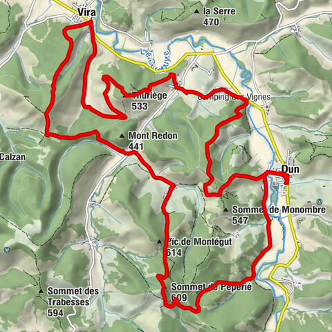Dun - Sommet de Pépérié - Pïc de Montégut - Thuriège