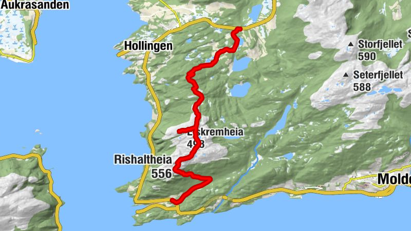 Molde - Rishaltheia - Storklauva - Aukra