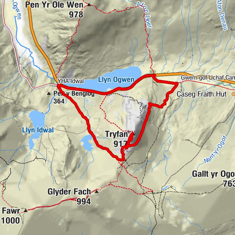 Capel Curig - Bryn Tryfan - Tryfan