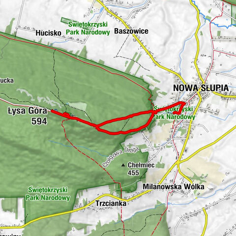 Nowa Słupia - Świętokrzyskie Relikwie Drzewa Krzyża Świętego w Kaplicy Oleśnickich - Łysa Góra - Karczma Mnicha