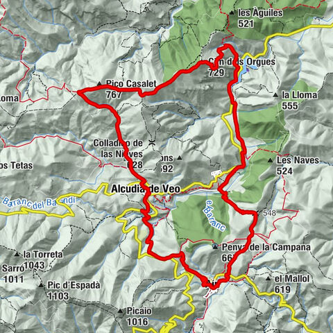 Aín - Pico Casalet - El Casalet - Cim dels Orgues