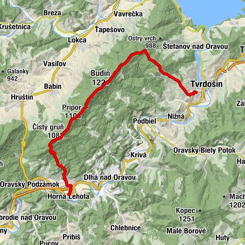 Tvrdošín - Budín - Prípor - Horná Lehota