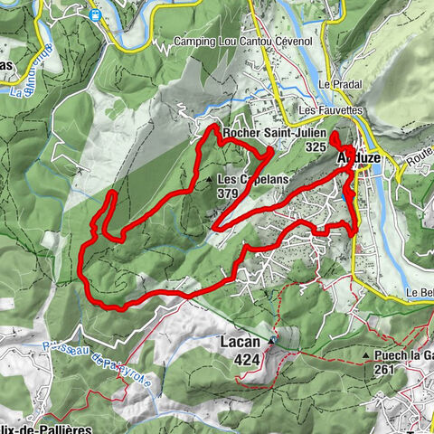 Anduze - Église Saint-Étienne - Rocher Saint-Julien - Train des Cevennes - Anduze