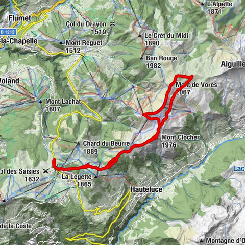 Hauteluce - Mont Clocher - Refuge Alpage de Bellastat - Mont de Vorès