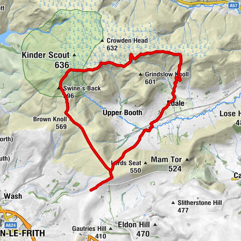 Edale - Swine's Back - Brown Knoll - Chinley, Buxworth and Brownside