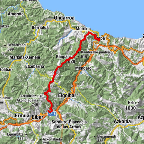 Eibar - Txori haitz - Arnoko Gurutzea - Deba