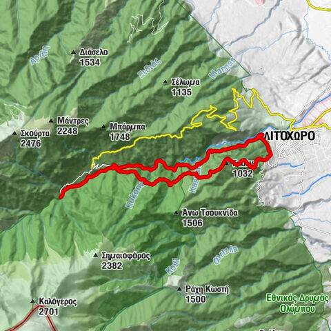 Οι Μύλοι - Γκόλνα - Prionia 1100 - Λιτόχωρο