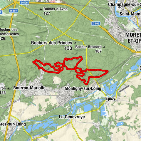 Fontainebleau - Rocher des Étroitures - Grotte Béatrix - Montigny-sur-Loing