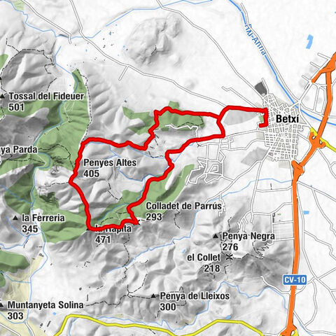 Betxí - Penyes Altes - la Ràpita - Colladet de Parrús