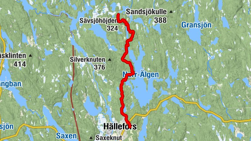 Hällefors kommun - Vackerfallet - Sävsjöhöjden