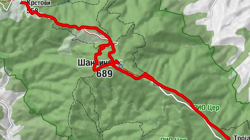 Липове воде - Шанчине - Тројанов град - Црква Светог Јована Шангајског