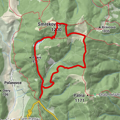 ponor do Diablovej diery - Studnička na rázcestí - Prameň Veľkej Svinky - Smrekovica