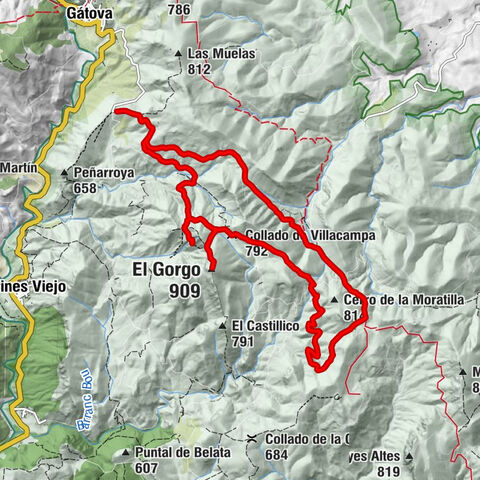 la Ceja - El Gorgo - Collado de Villacampa - Masía de Tristán
