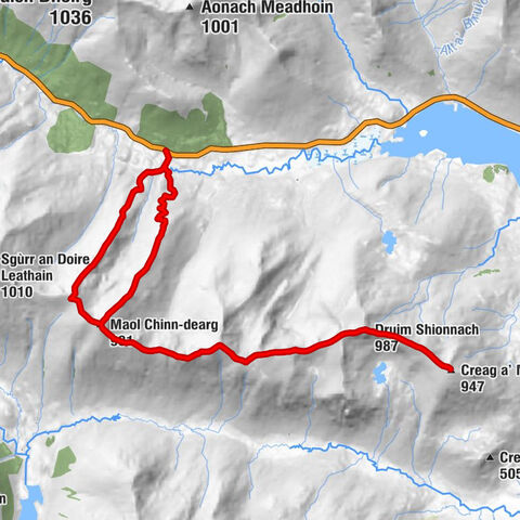 Highland - Aonach air Chrith - Druim Shionnach - Creag a' Mhaim