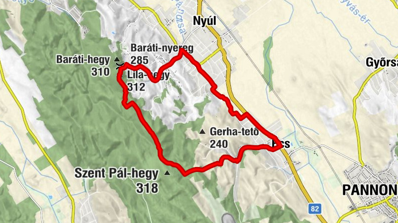 Écs - Baráti-nyereg - Lila-hegy - Nagyécsfalu