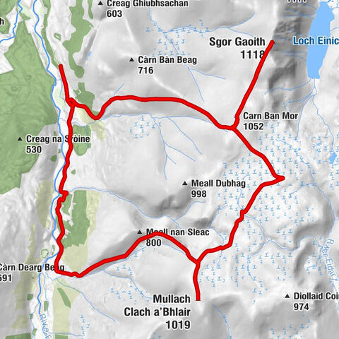 Highland - Carn Ban Mor - Sgor Gaoith - Mullach Clach a'Bhlair