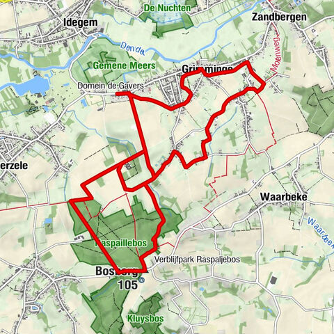 Grimminge - 't Iffraken - Bosberg - Suskewiet