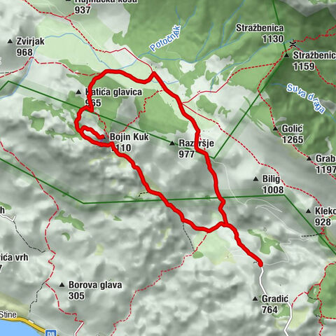 Starigrad - Jagin kuk - Bojin Kuk - Velika Gospa