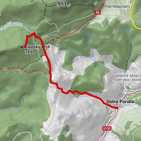 Dolná Poruba - Pútnické miesto - Slopský vrch - svätého Martina