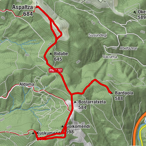 Kuskumendi - Goikomendi - Aspaltza - Amurrio