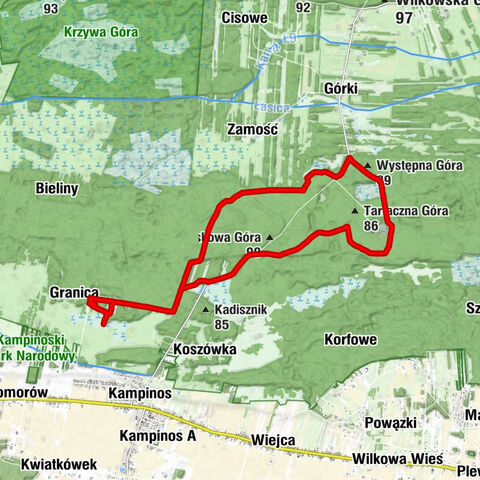 Granica - Narty - Występna Góra