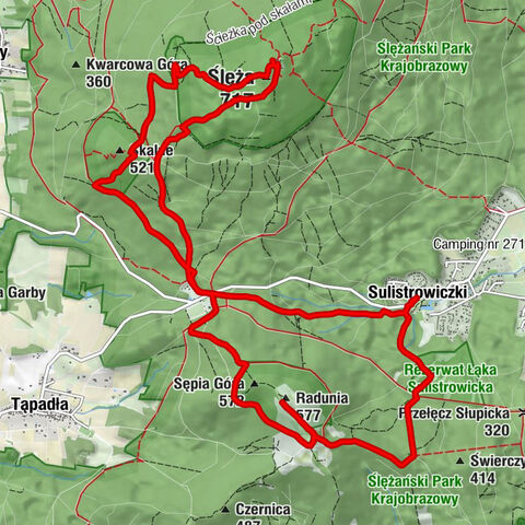Sulistrowiczki - Radunia - Skalne - Ślęża