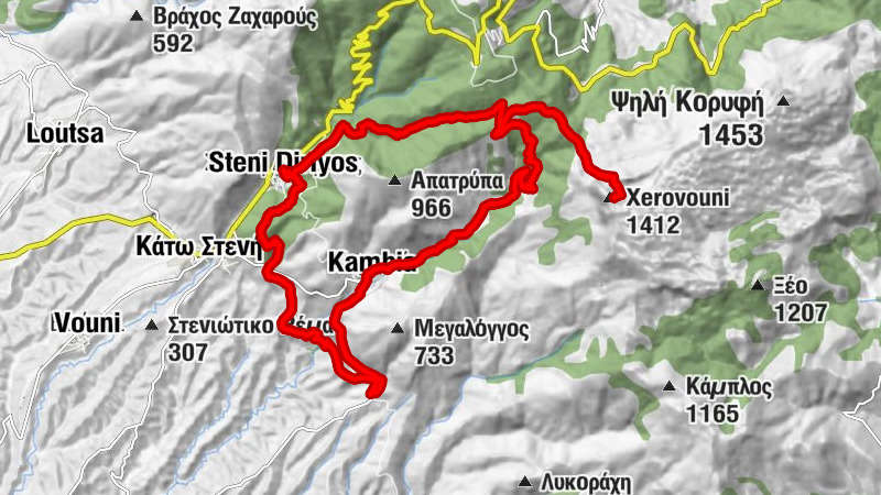 Στενή Δίρφυος - Xerovouni - Καμπιά - Αγία Κυριακή