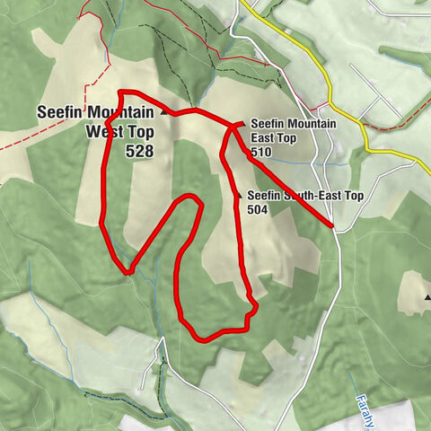 Glenosheen - Seefin Mountain East Top - Seefin South-East Top - Seefin Mountain West Top