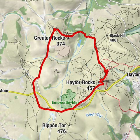 Manaton - Hound Tor - Haytor Rocks - Widecombe-in-the-Moor