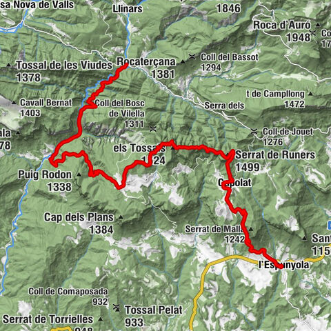 Restaurant Can Parera - Serrat de Runers - Tossal de Vilella - Salt de Llinars