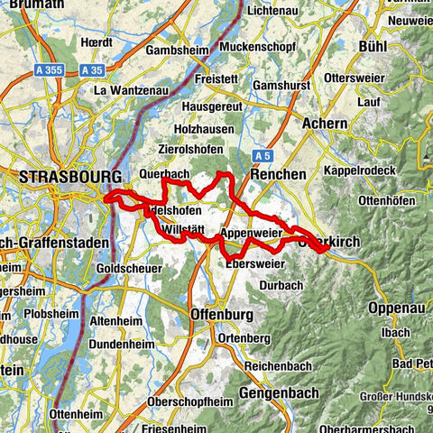 Renchtal Radtour 8 - Zur Europastadt Straßburg