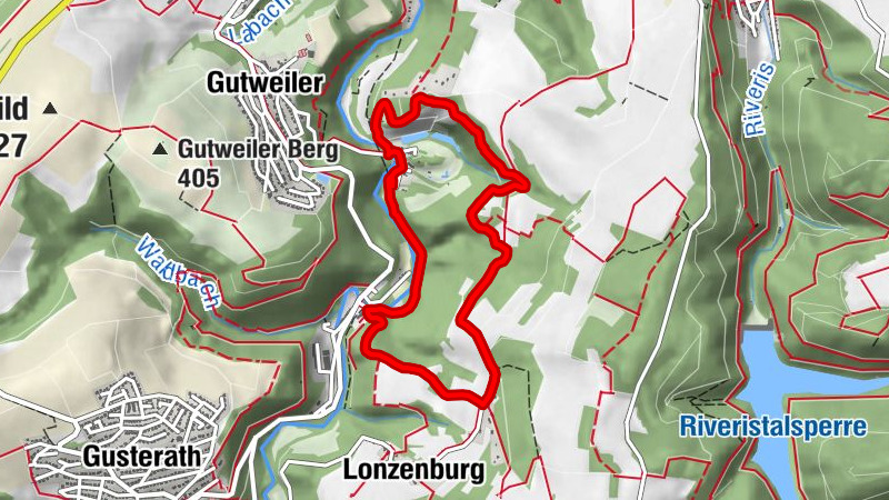 Wasserfälle der Ruwer - Lonzenburg - Gasthaus Reh - Sommerau