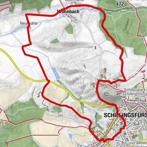 Schillingsfürst - Wörnitzquellenstübchen - St. Kilian - Diebach