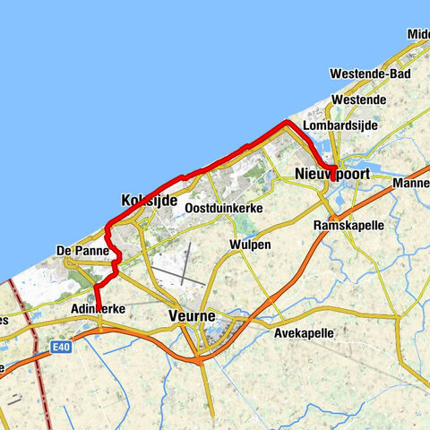 Adinkerke - Oosthoek - Koksijde - Nieuwpoort