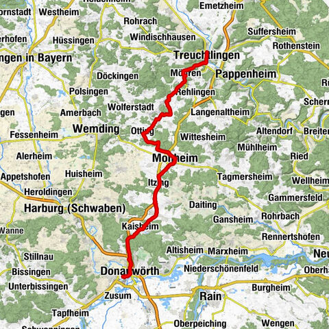 Donauwörth - Pfarrkirche Mariä Himmelfahrt - Mariä-Himmelfahrt-Kirche - Spielplatz am Stadtpark